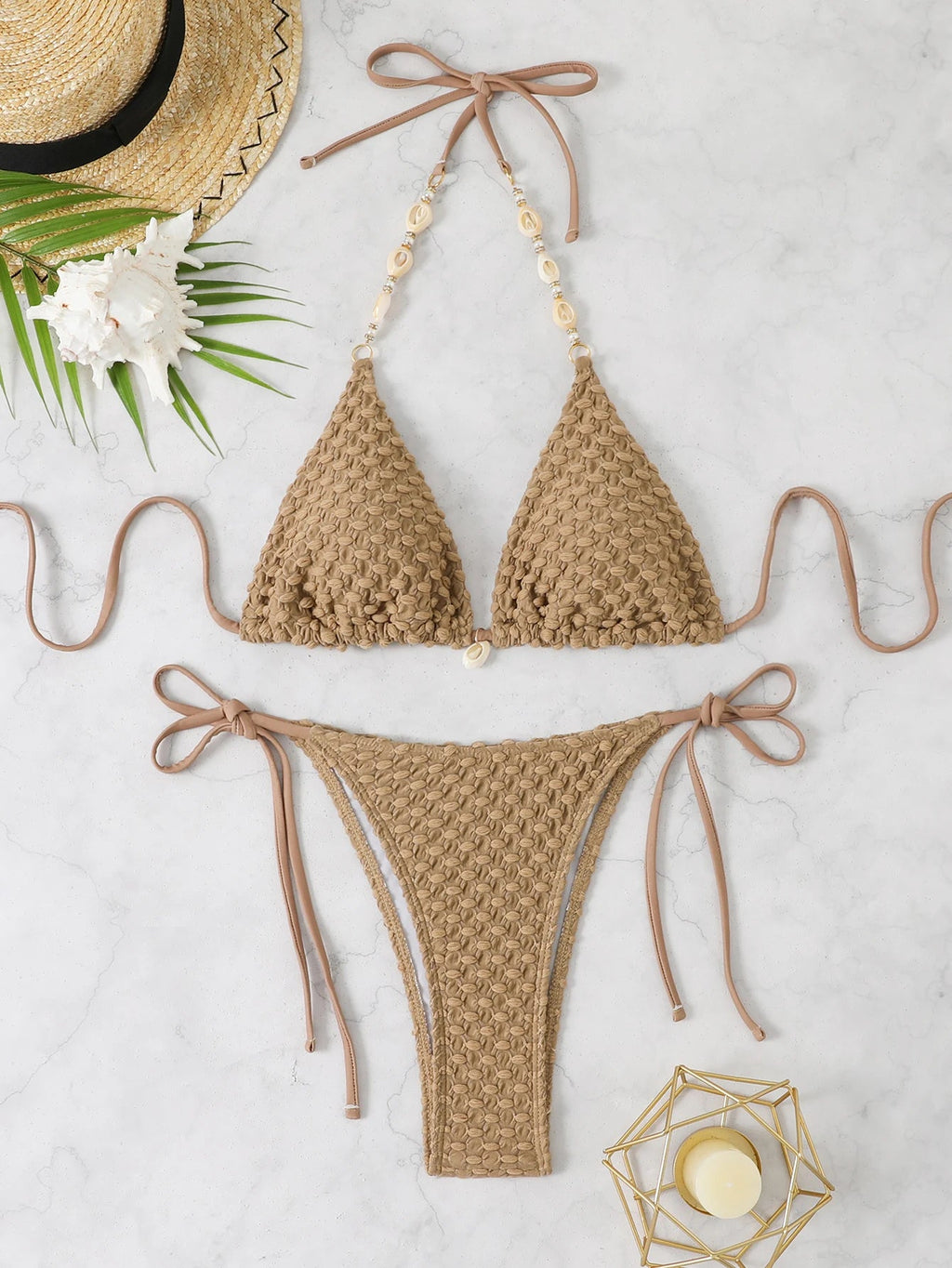 Women’s Halter-Neck Triangle Bikini — Image 37