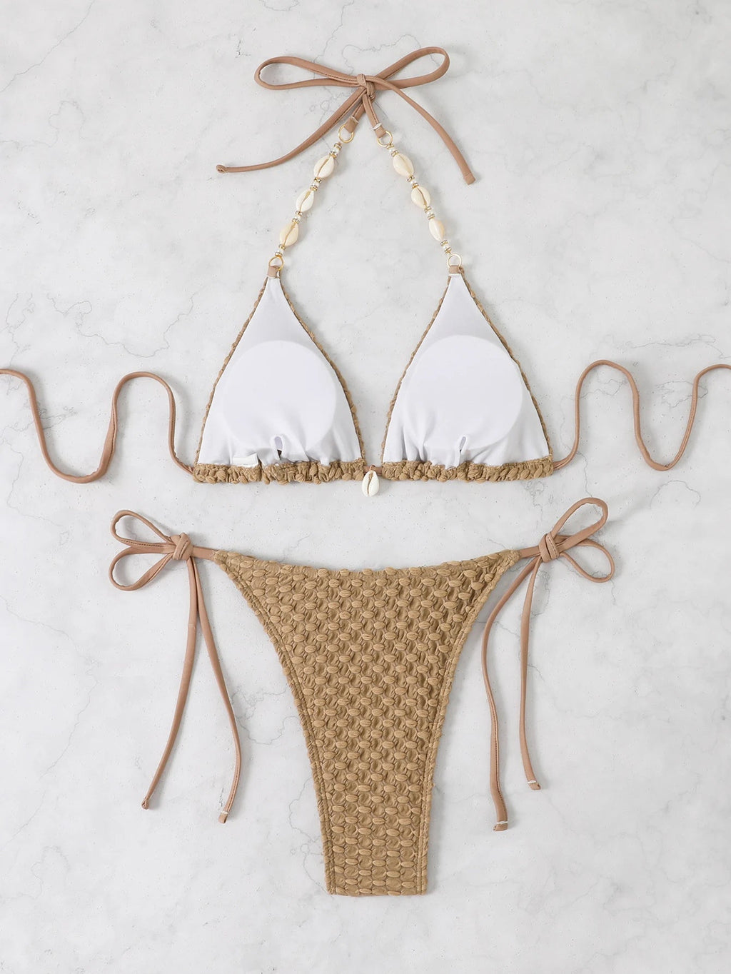 2026 Halter String Triangle Bikini Women Sexy Swimwear Female Mesh Swimsuit Solid Bathers Bathing Swimming Swim Suit Beachwear - StepByStepNow