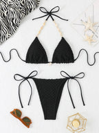 Women’s Halter-Neck Triangle Bikini — Image 39