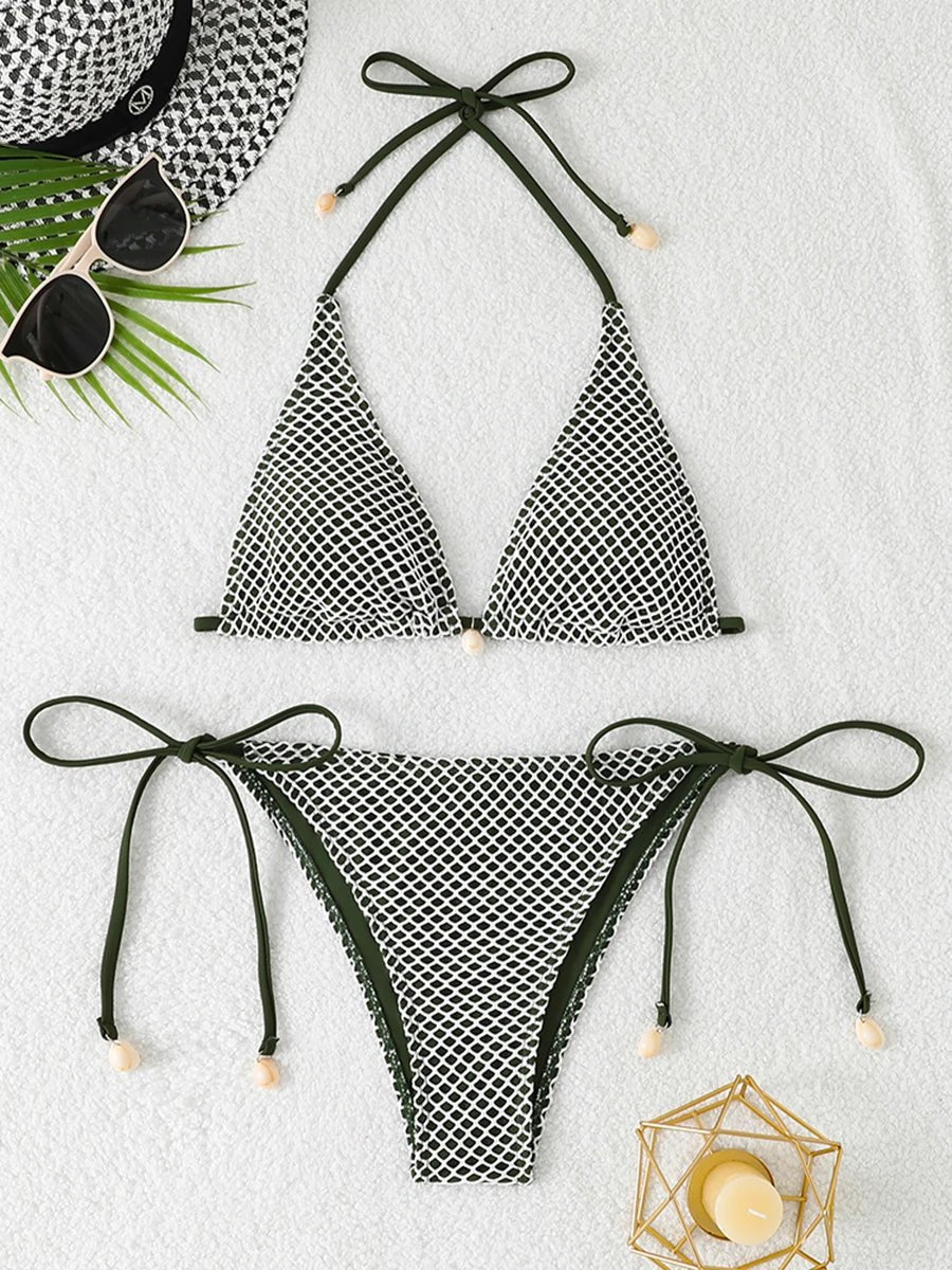 Women’s Halter-Neck Triangle Bikini — Image 20