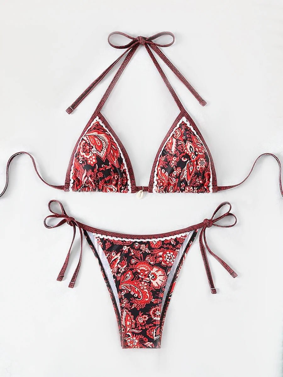 2026 Halter String Triangle Two Piece Bikini Women Swimwear Female Swimsuit Bathers Bathing Swimming Suit Beachwear Summer - StepByStepNow