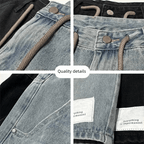 2026 Mens Straight Leg Blue Denim Shorts Summer Casual Five Inch Beach Shorts Thin Lightweight Y2K Vintage Japanese Relaxed Fit - StepByStepNow
