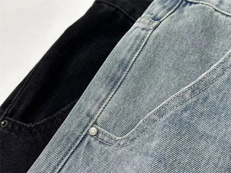 2026 Mens Straight Leg Blue Denim Shorts Summer Casual Five Inch Beach Shorts Thin Lightweight Y2K Vintage Japanese Relaxed Fit - StepByStepNow