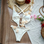 Women’s 3D Floral One-Piece Swimsuit — Image 1