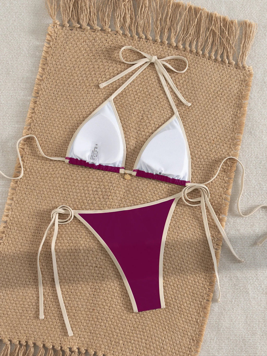 Women’s Colour-Block Tie-Side Bikini — Image 10