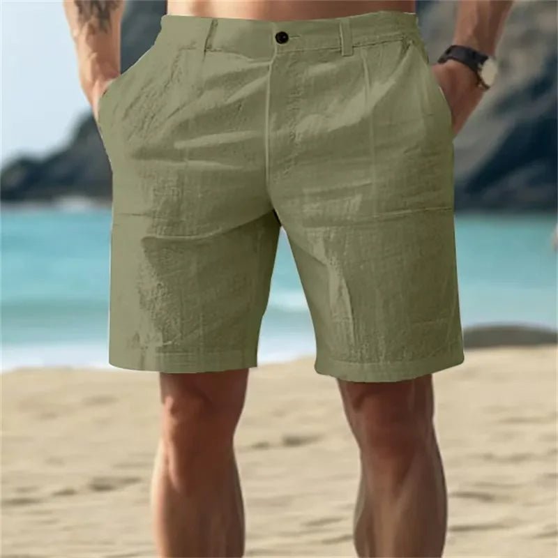 2026 New Men's Cotton Linen shorts Pants Male Summer Breathable Solid Color Linen Trousers Fitness Streetwear S-4XL - StepByStepNow