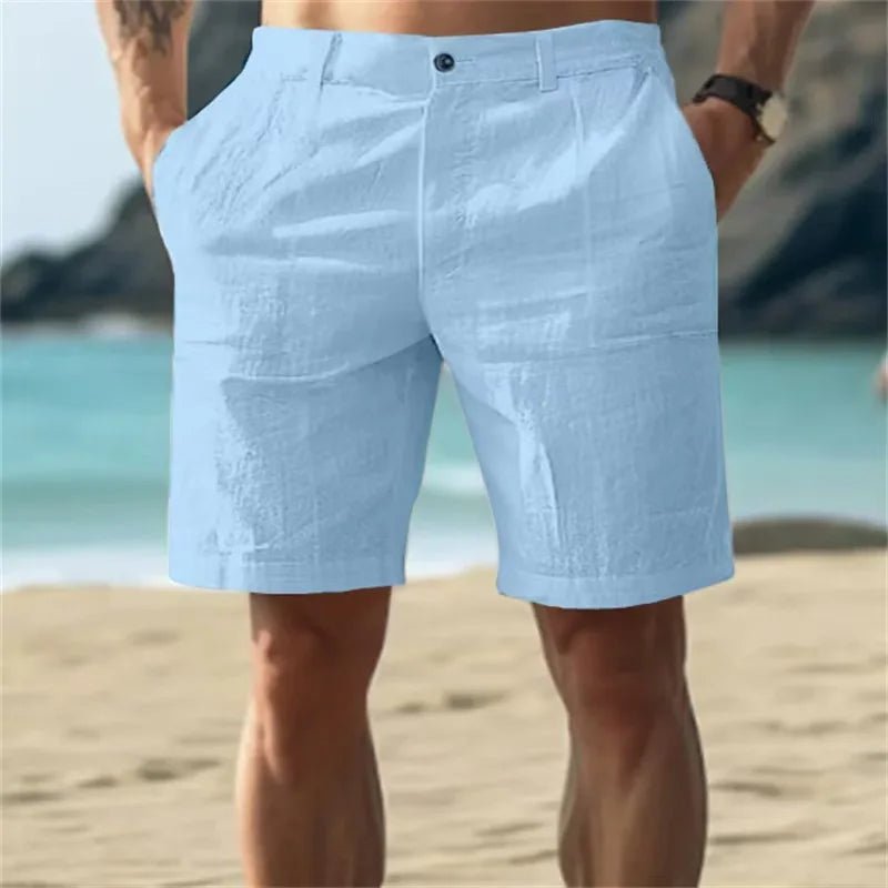 2026 New Men's Cotton Linen shorts Pants Male Summer Breathable Solid Color Linen Trousers Fitness Streetwear S-4XL - StepByStepNow