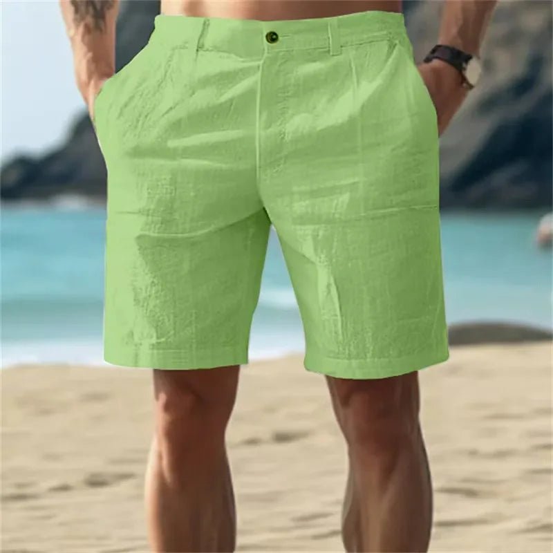 2026 New Men's Cotton Linen shorts Pants Male Summer Breathable Solid Color Linen Trousers Fitness Streetwear S-4XL - StepByStepNow