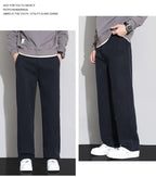 2026 New Spring Summer Soft Lyocell Fabric Men's Casual Pants Elastic Waist Wrinkle - free Breathe Loose Straight Trousers - StepByStepNow