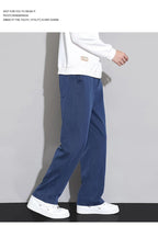 2026 New Spring Summer Soft Lyocell Fabric Men's Casual Pants Elastic Waist Wrinkle - free Breathe Loose Straight Trousers - StepByStepNow