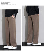 2026 New Spring Summer Soft Lyocell Fabric Men's Casual Pants Elastic Waist Wrinkle - free Breathe Loose Straight Trousers - StepByStepNow