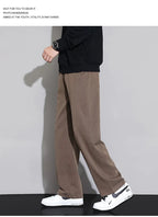 2026 New Spring Summer Soft Lyocell Fabric Men's Casual Pants Elastic Waist Wrinkle - free Breathe Loose Straight Trousers - StepByStepNow