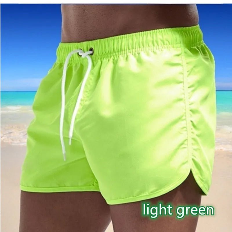 2026 New Summer Men's Swimwear Shorts Brand Beachwear Sexy Swim Trunks Men Swimsuit Low Waist Breathable Beach Wear Surf - StepByStepNow