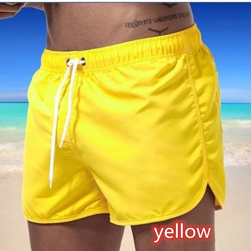 2026 New Summer Men's Swimwear Shorts Brand Beachwear Sexy Swim Trunks Men Swimsuit Low Waist Breathable Beach Wear Surf - StepByStepNow