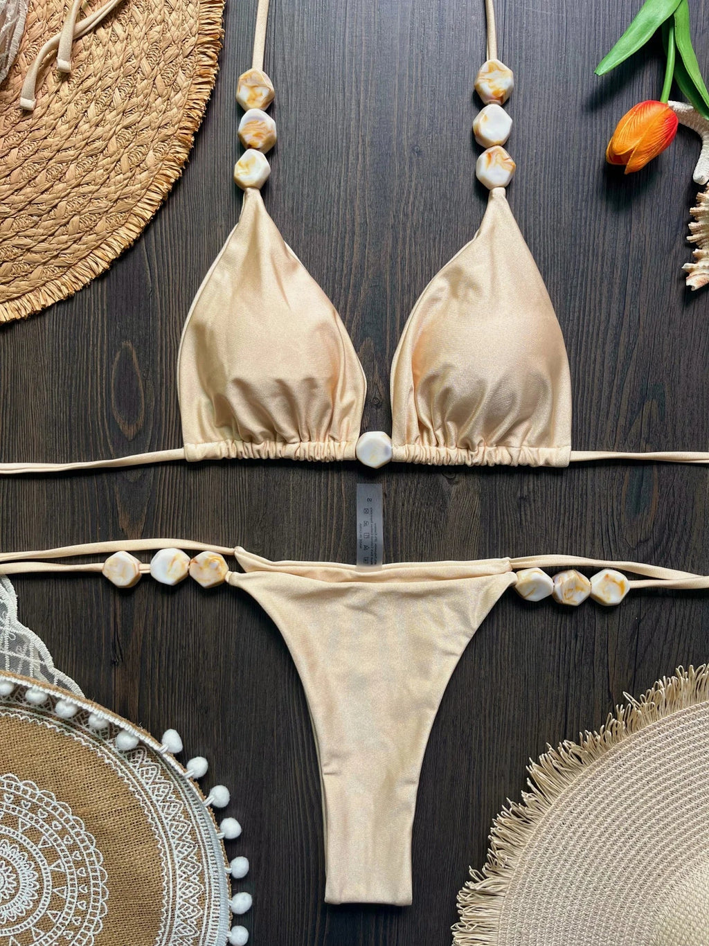 Women’s Beaded Halter Bikini — Image 19