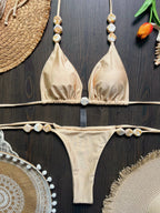 Women’s Beaded Halter Bikini — Image 19