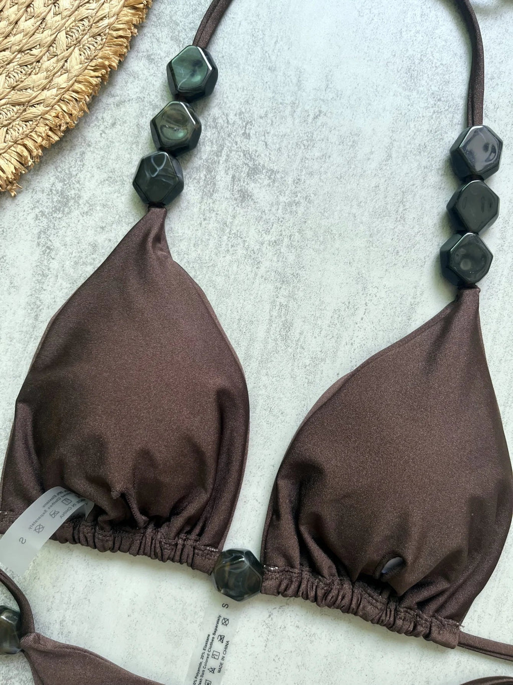 2026 Sexy Bead Bikini Swimwear Women Halter Bikini Swimsuit Beach Halter V Neck Bikini Set Beachwear Summer Bathing Suit - StepByStepNow