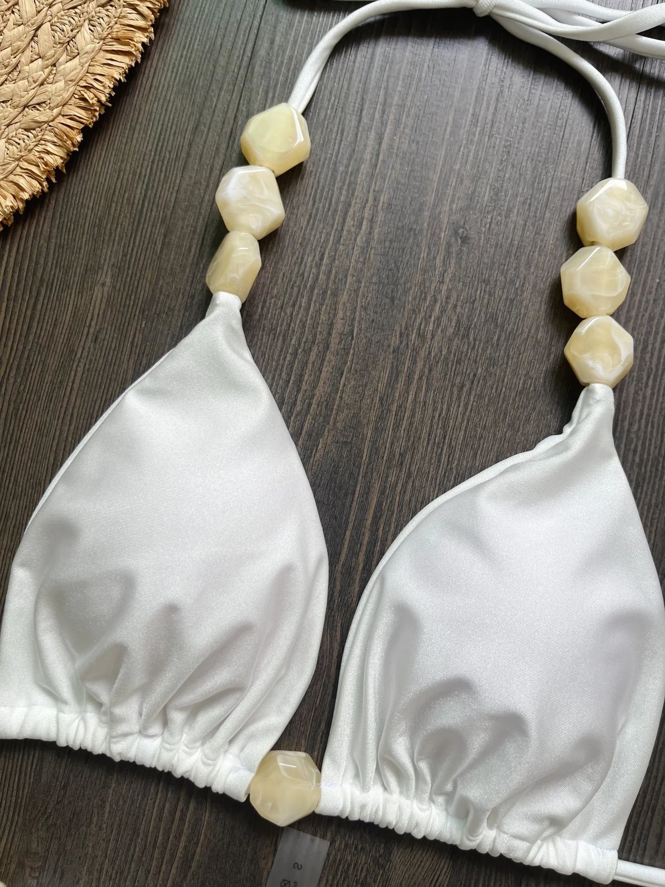 2026 Sexy Bead Bikini Swimwear Women Halter Bikini Swimsuit Beach Halter V Neck Bikini Set Beachwear Summer Bathing Suit - StepByStepNow