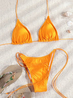 Women’s Solid-Colour High-Waisted Bikini — Image 34