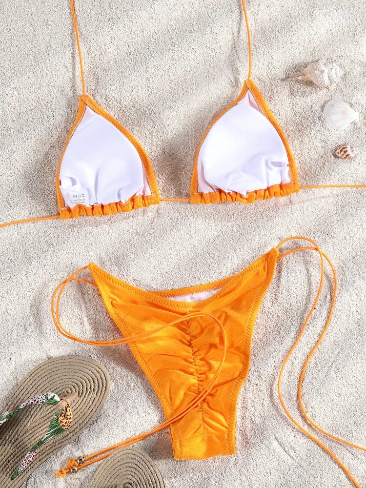 2026 Sexy Bikinis Swimsuit Women Swimwear High Cut Bathing Suit Brazilian Biquini Sexy Bikini Sets Solid Beachwear - StepByStepNow