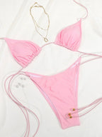 Women’s Solid-Colour High-Waisted Bikini — Image 33