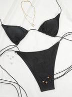 Women’s Solid-Colour High-Waisted Bikini — Image 28