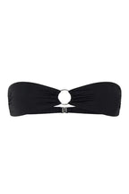 Bikini nero donna a fascia con anello – vista 12