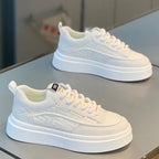 2026 Spring Autumn New Men's Shoes Breathable Comfortable White Shoes Men's Platform Sneakers Lace - up Casual Sports Shoes - StepByStepNow