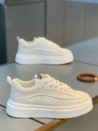 2026 Spring Autumn New Men's Shoes Breathable Comfortable White Shoes Men's Platform Sneakers Lace - up Casual Sports Shoes - StepByStepNow