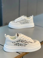 2026 Spring Autumn New Men's Shoes Breathable Comfortable White Shoes Men's Platform Sneakers Lace - up Casual Sports Shoes - StepByStepNow