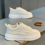 2026 Spring Autumn New Men's Shoes Breathable Comfortable White Shoes Men's Platform Sneakers Lace - up Casual Sports Shoes - StepByStepNow
