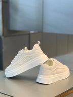 2026 Spring Autumn New Men's Shoes Breathable Comfortable White Shoes Men's Platform Sneakers Lace - up Casual Sports Shoes - StepByStepNow