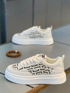 2026 Spring Autumn New Men's Shoes Breathable Comfortable White Shoes Men's Platform Sneakers Lace - up Casual Sports Shoes - StepByStepNow