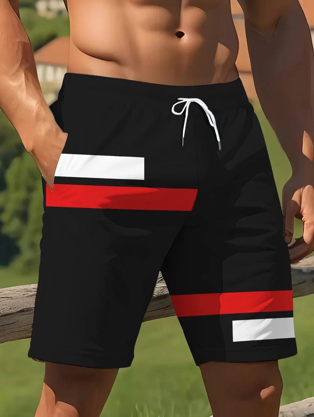 2026 Summer Men's Casual Shorts Drawstring Pockets Shorts Swim Men Swimsuit Surf Board Boy Pants Sports Gym Beach Clothes Man - StepByStepNow