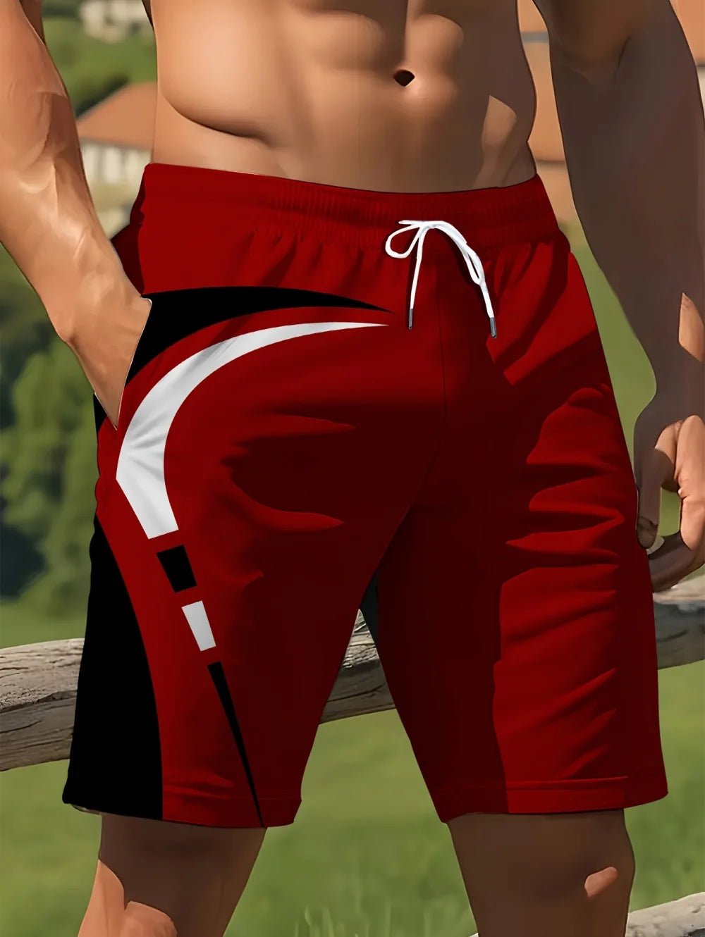 2026 Summer Men's Casual Shorts Drawstring Pockets Shorts Swim Men Swimsuit Surf Board Boy Pants Sports Gym Beach Clothes Man - StepByStepNow