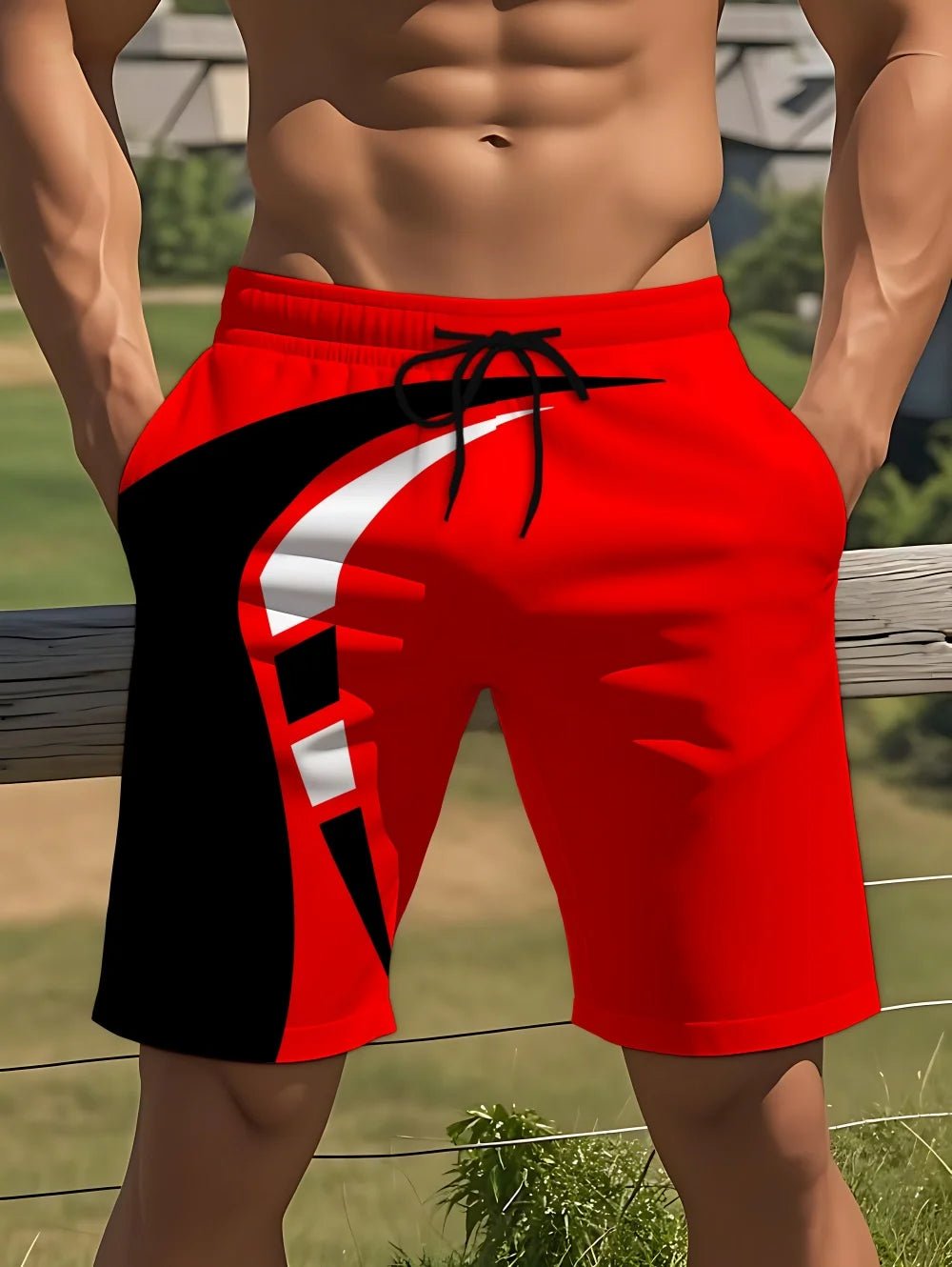 2026 Summer Men's Casual Shorts Drawstring Pockets Shorts Swim Men Swimsuit Surf Board Boy Pants Sports Gym Beach Clothes Man - StepByStepNow