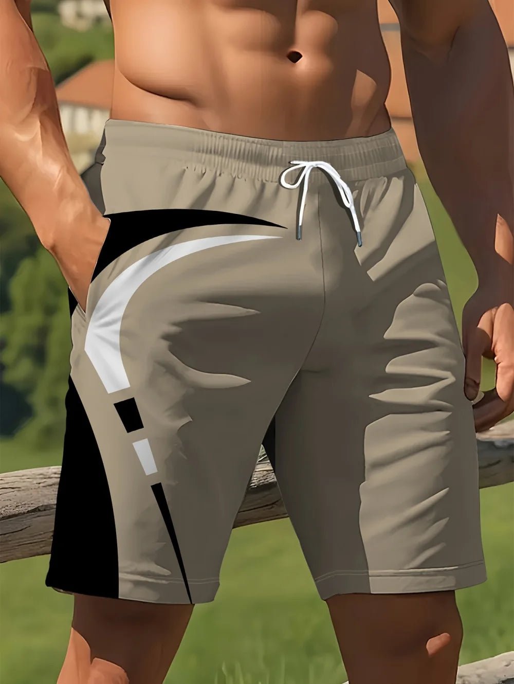 2026 Summer Men's Casual Shorts Drawstring Pockets Shorts Swim Men Swimsuit Surf Board Boy Pants Sports Gym Beach Clothes Man - StepByStepNow