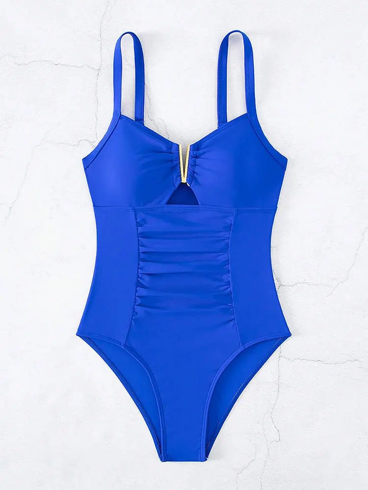 2026 V-neck Shiny Swimwear Women Beach One Piece Swimsuit Mujer Trikini Badpak Maio Biquini Monokini Bikini - StepByStepNow