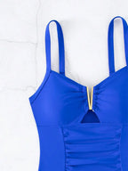 2026 V-neck Shiny Swimwear Women Beach One Piece Swimsuit Mujer Trikini Badpak Maio Biquini Monokini Bikini - StepByStepNow