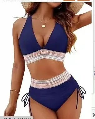 2026 Women's Shoulder High Waist Split Bikini Swimwear Swimsuit Set with Chest Cushion and Adjustable Shoulder Straps - StepByStepNow
