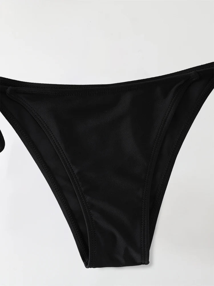 2Pc/Set 2024 Fashion Sexy Swimsuit Women Bikinis Set Triangle Swimwear String Beachwear Thong One Piece Suits Brazilian Biquini - StepByStepNow