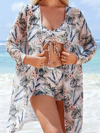 3 Pieces Tie Dye Bikinis Swimsuit 2026 New Women Drawstring Front Swimwear Female High Waist Shorts Bathers Swim Suit Beachwear - StepByStepNow