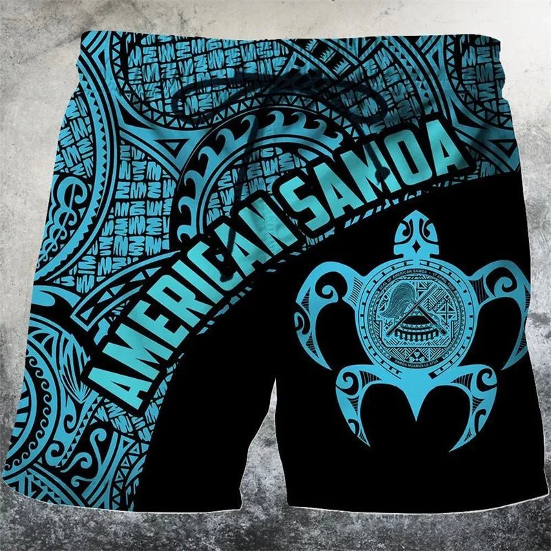 3D Printed Funny Sea Turtle Short Pants For Men Floral Leaf Plant Pattern Swim Trunks Casual Harajuku Street Hawaii Beach Shorts - StepByStepNow