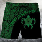 3D Printed Funny Sea Turtle Short Pants For Men Floral Leaf Plant Pattern Swim Trunks Casual Harajuku Street Hawaii Beach Shorts - StepByStepNow