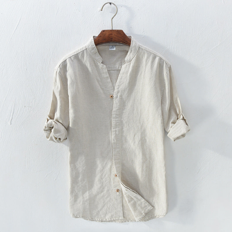 Camicia Coreana in Lino