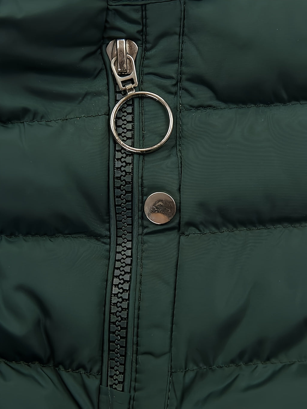 Women's Winter Fleece-Lined Hooded Jacket - Mid-Length Relaxed Fit Coat with Zipper Front, Long Sleeve Casual Outerwear for Cold Weather