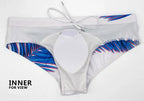 Datifer Summer 2026 Men Shorts Gym Low Waist Sexy Print Swim Brief Removed Pad Surfing Swimsuit Shorts Multicolor