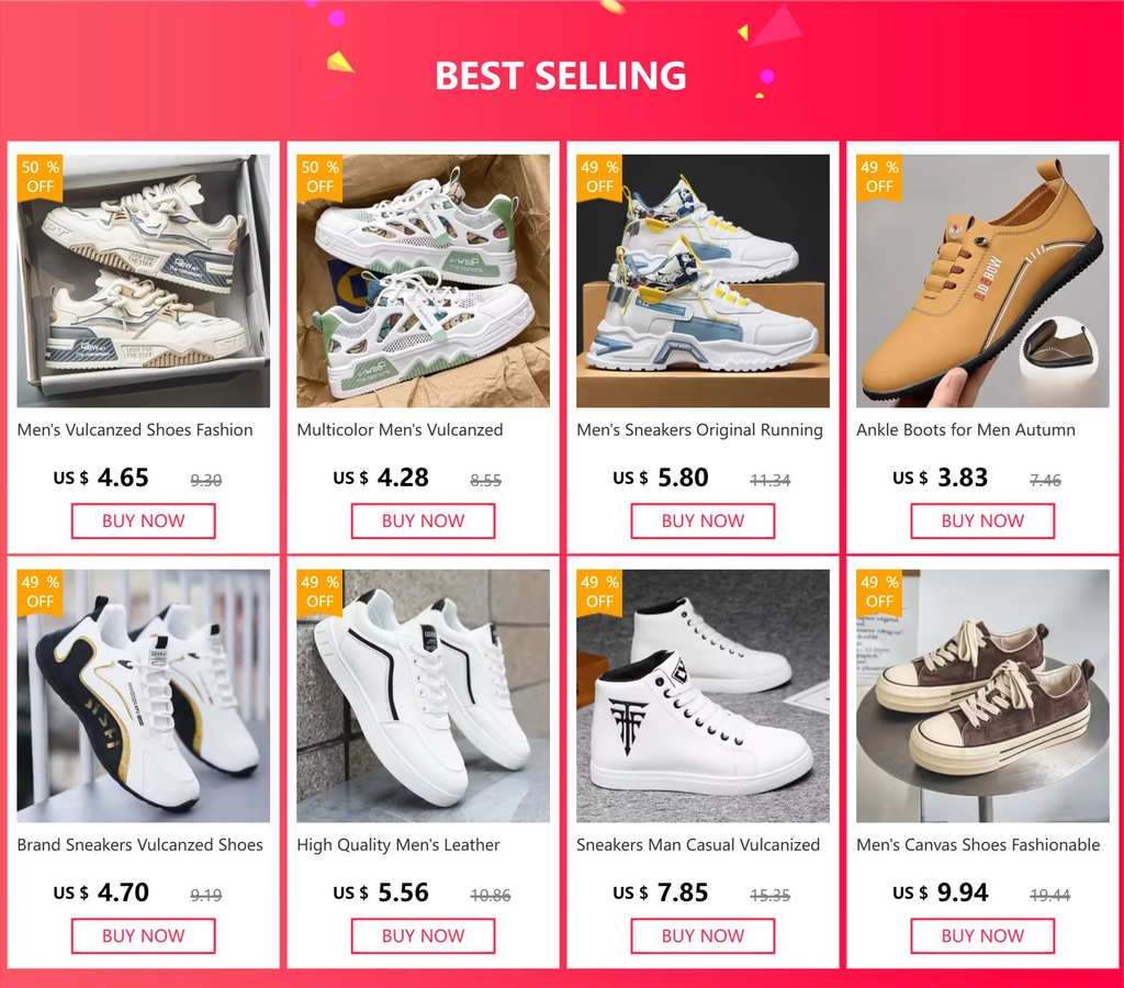 Men’s Vulcanised-Sole Casual Sneakers — Image 6