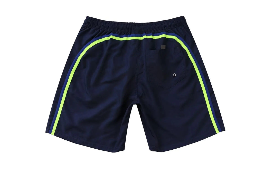 Mens Quick Dry Three Quarter Length Beach Shorts Casual Swim Board Shorts With Inner Lining Summer Vacation Bottoms