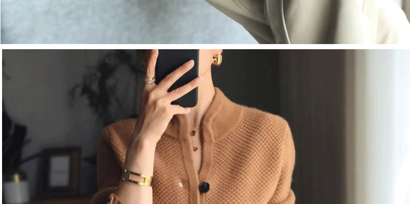 Autunno inverno nuovo addensato 100% Cashmere lana Cardigan donna Stand collo maglione maglione sciolto maglia Base maglione di lana giacca